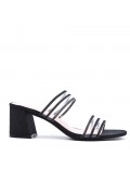 Faux leather heeled sandal