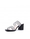 Faux leather heeled sandal