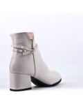 Faux leather ankle boot