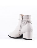 Faux leather ankle boot