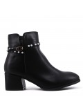 Faux leather ankle boot