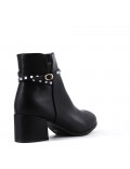 Faux leather ankle boot