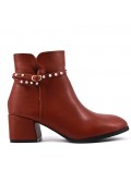 Faux leather ankle boot