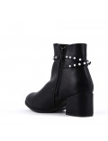 Faux leather ankle boot