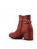 Faux leather ankle boot