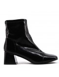 Faux leather ankle boot