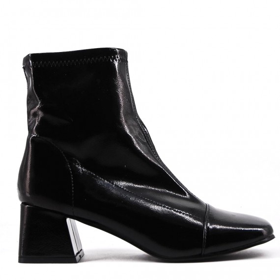 Faux leather ankle boot