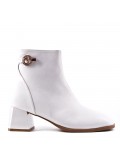 Faux leather ankle boot