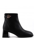 Faux leather ankle boot