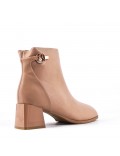 Faux leather ankle boot