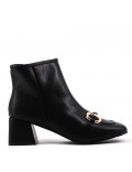 Faux leather ankle boot