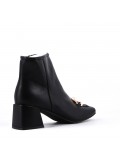 Faux leather ankle boot