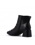 Faux leather ankle boot