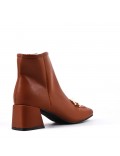 Faux leather ankle boot