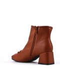 Faux leather ankle boot