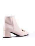 Faux leather ankle boot