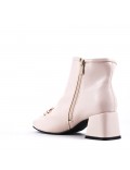 Faux leather ankle boot