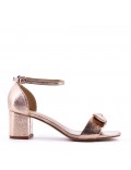 Faux leather heeled sandal