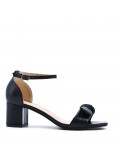 Faux leather heeled sandal