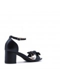 Faux leather heeled sandal