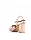 Faux leather heeled sandal