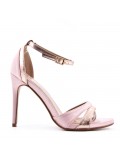 Faux leather heeled sandal