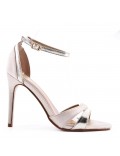 Faux leather heeled sandal