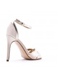 Faux leather heeled sandal