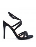 Faux leather heeled sandal