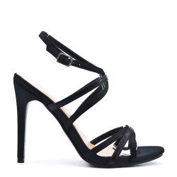 Faux leather heeled sandal