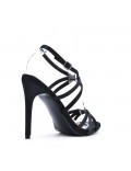 Faux leather heeled sandal