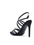 Faux leather heeled sandal