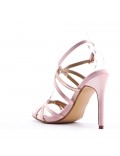 Faux leather heeled sandal