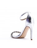 Faux leather heeled sandal