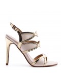 Faux leather heeled sandal