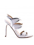 Faux leather heeled sandal