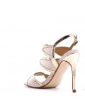 Faux leather heeled sandal