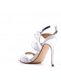 Faux leather heeled sandal