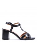 Faux leather heeled sandal