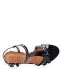 Faux leather heeled sandal