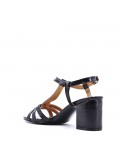 Faux leather heeled sandal