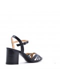 Faux leather heeled sandal