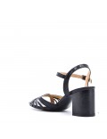 Faux leather heeled sandal