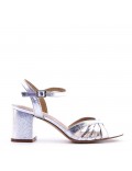 Faux leather heeled sandal