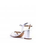 Faux leather heeled sandal