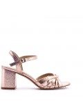 Faux leather heeled sandal