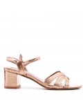 Faux leather heeled sandal