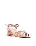 Faux leather heeled sandal