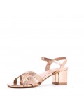 Faux leather heeled sandal