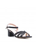 Faux leather heeled sandal